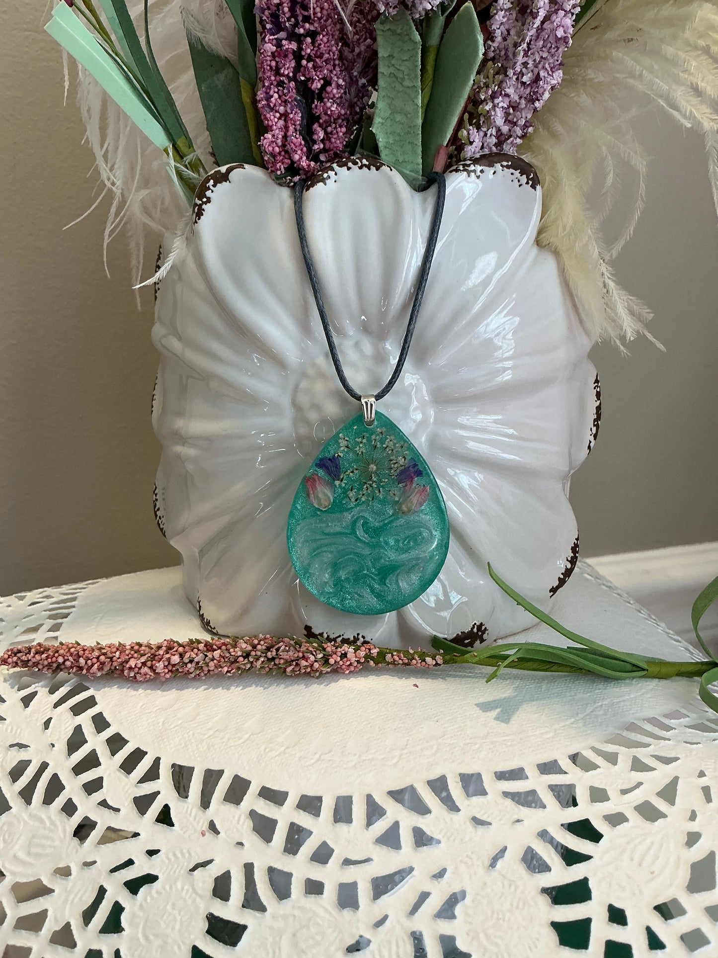 Teardrop Resin Necklace