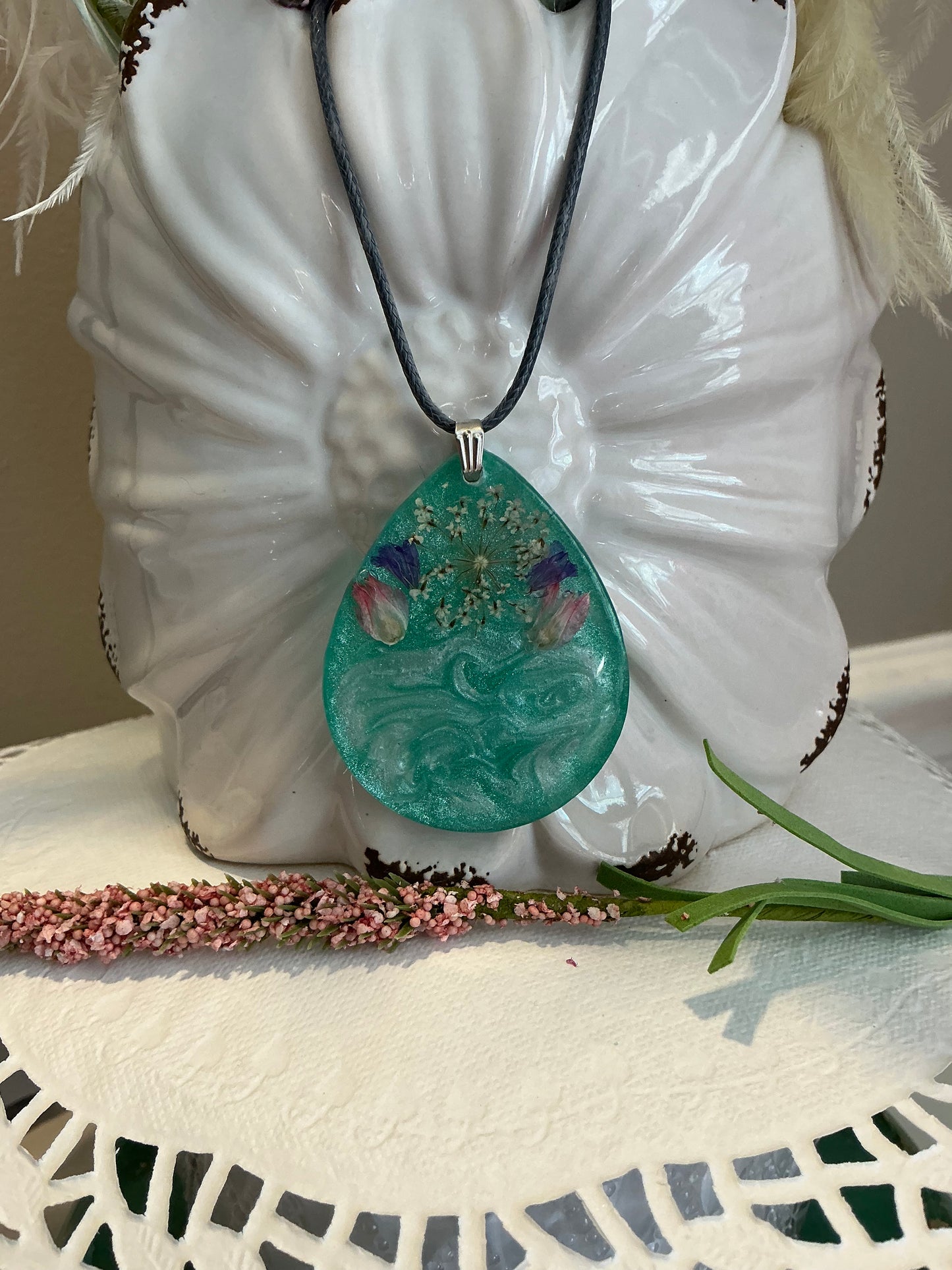 Teardrop Resin Necklace