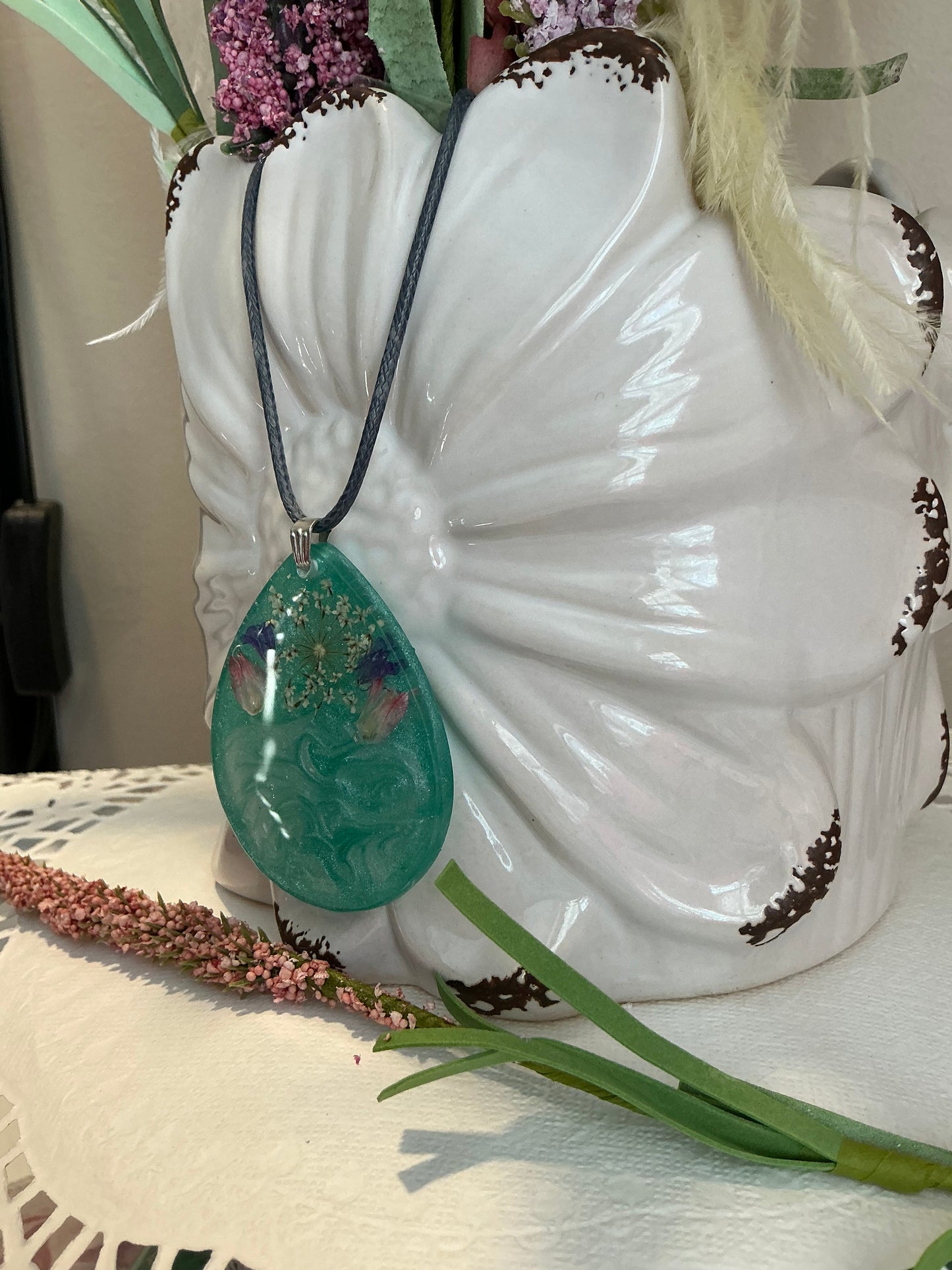 Teardrop Resin Necklace