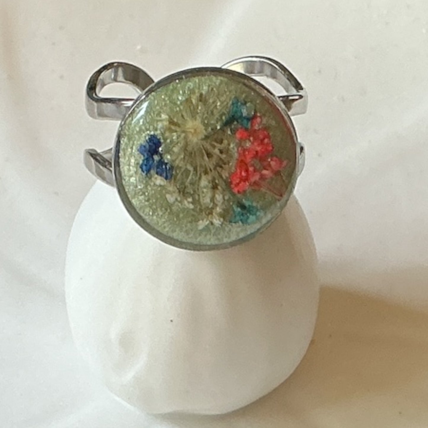 Pressed Flower Resin Ring