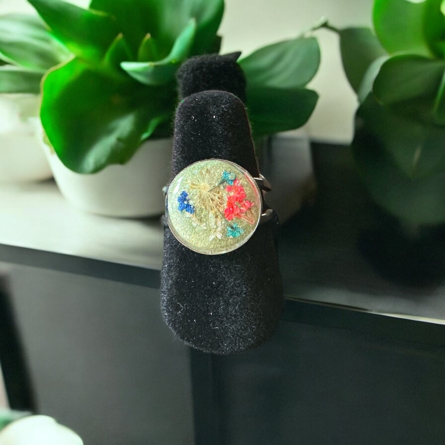 Pressed Flower Resin Ring