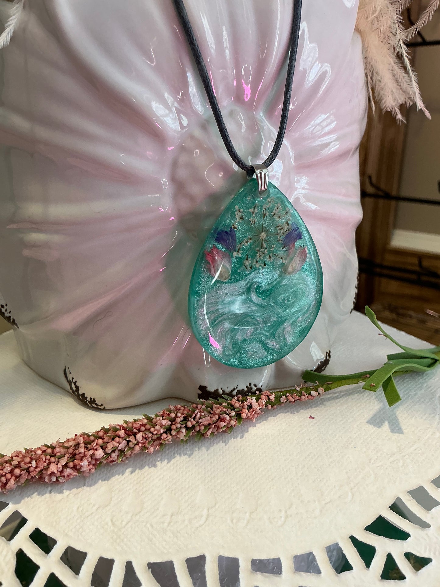Teardrop Resin Necklace